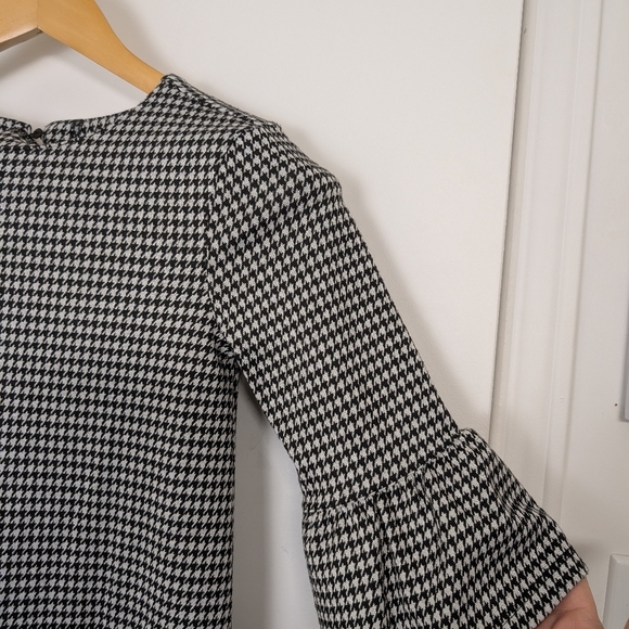 TWIK HOUNDSTOOTH PATTERN MIDI DRESS SIZE X SMALL - Picture 3 of 5